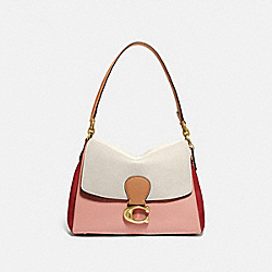 COACH MAY SHOULDER BAG IN COLORBLOCK - BRASS/IVORY BLUSH MULTI - 4613