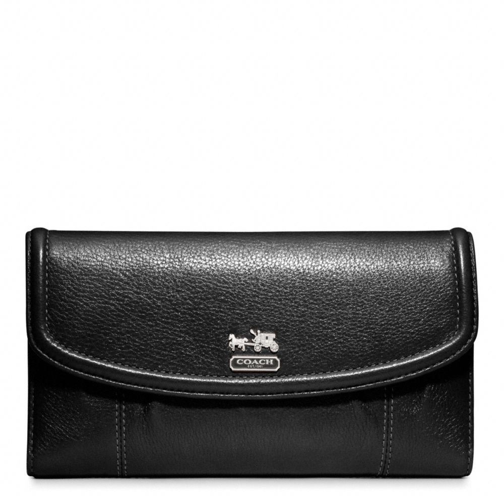 MADISON LEATHER CHECKBOOK WALLET