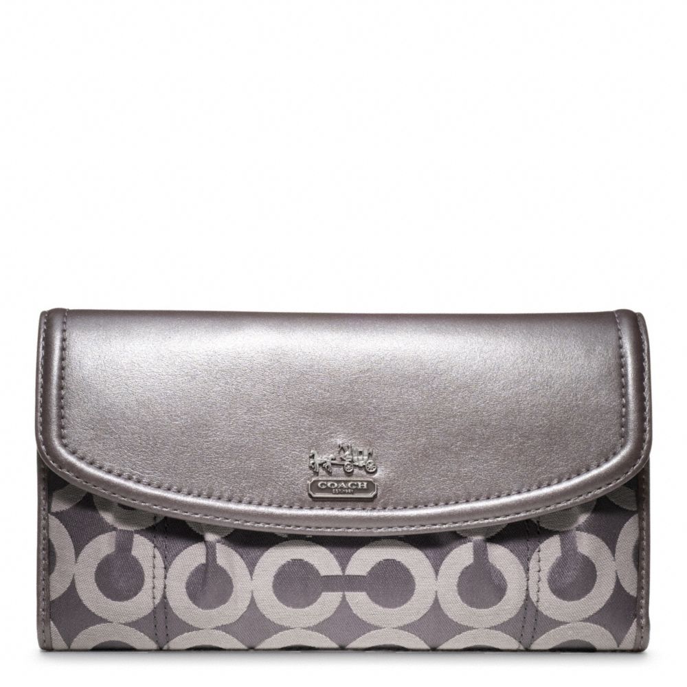 MADISON OP ART SATEEN CHECKBOOK WALLET