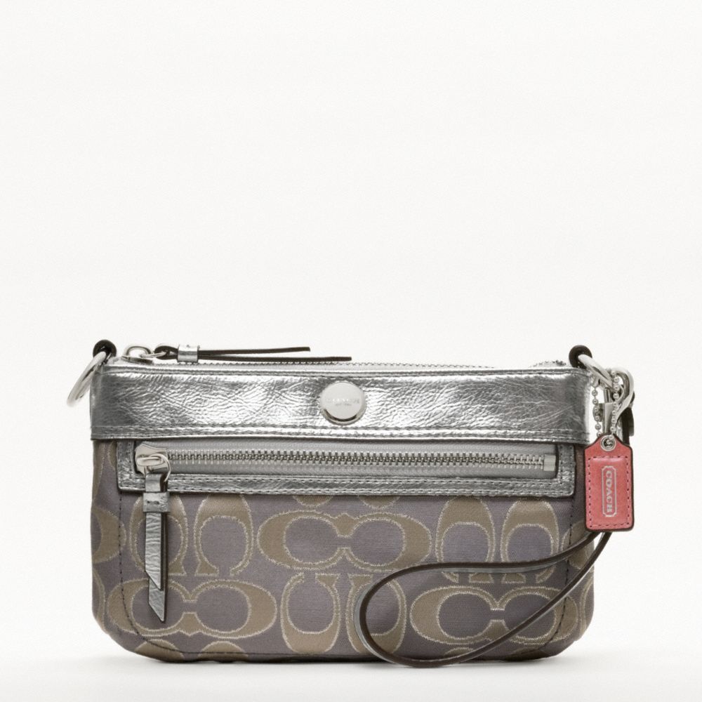 POPPY SIGNATURE SATEEN METALLIC LARGE WRISTLET