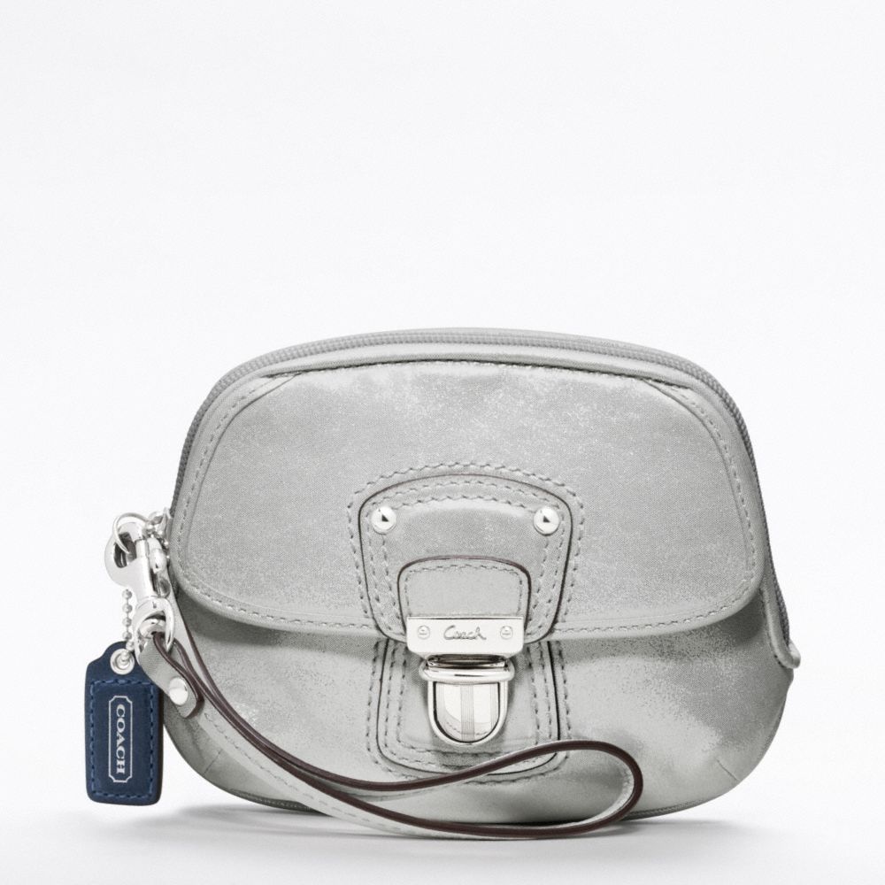 POPPY METALLIC LEATHER PUSHLOCK WRISTLET