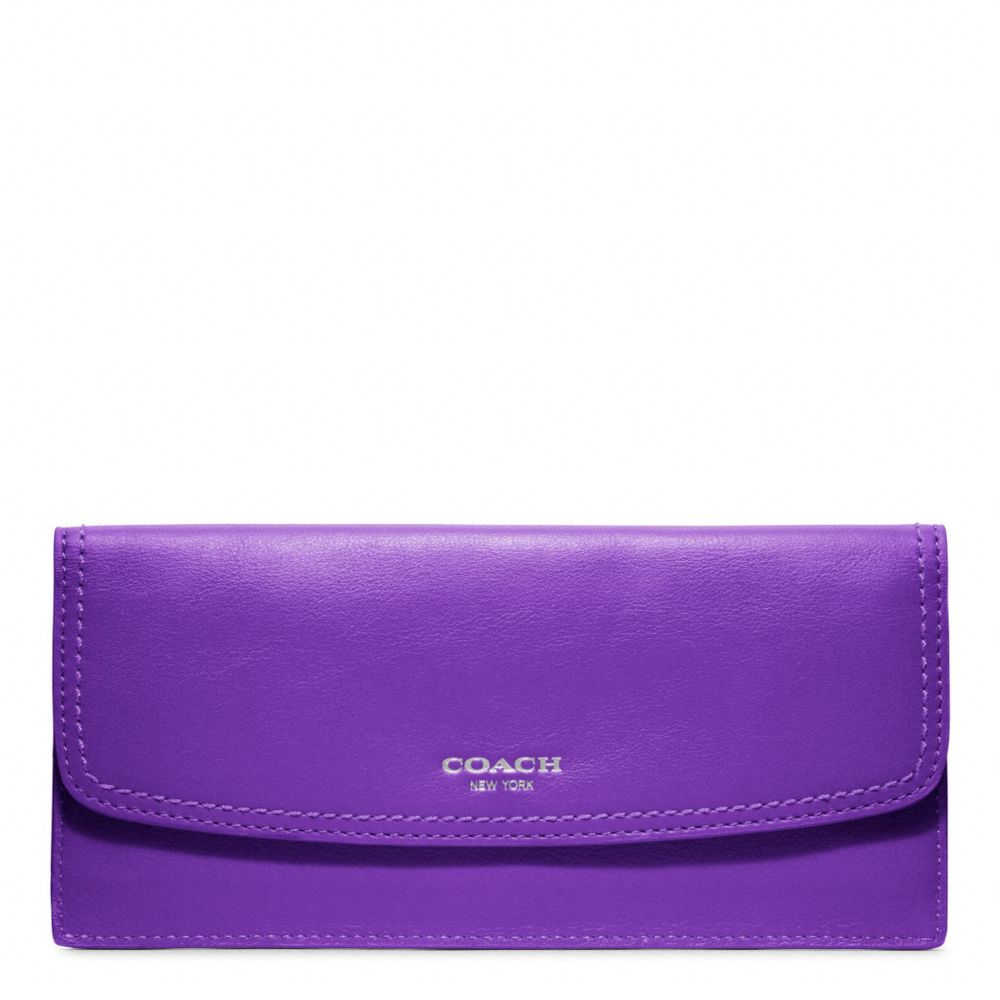 purple coach wallets