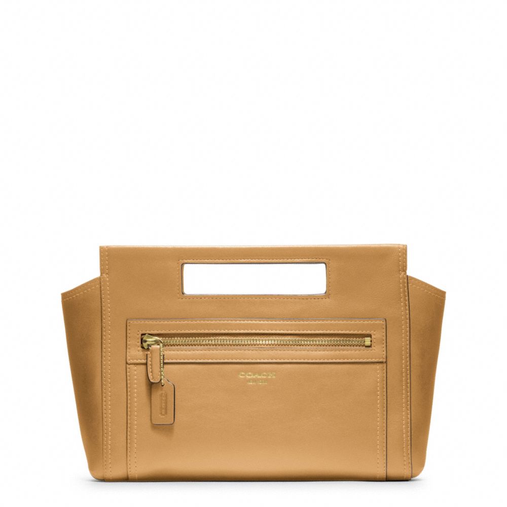 LEGACY LEATHER BASKET CLUTCH