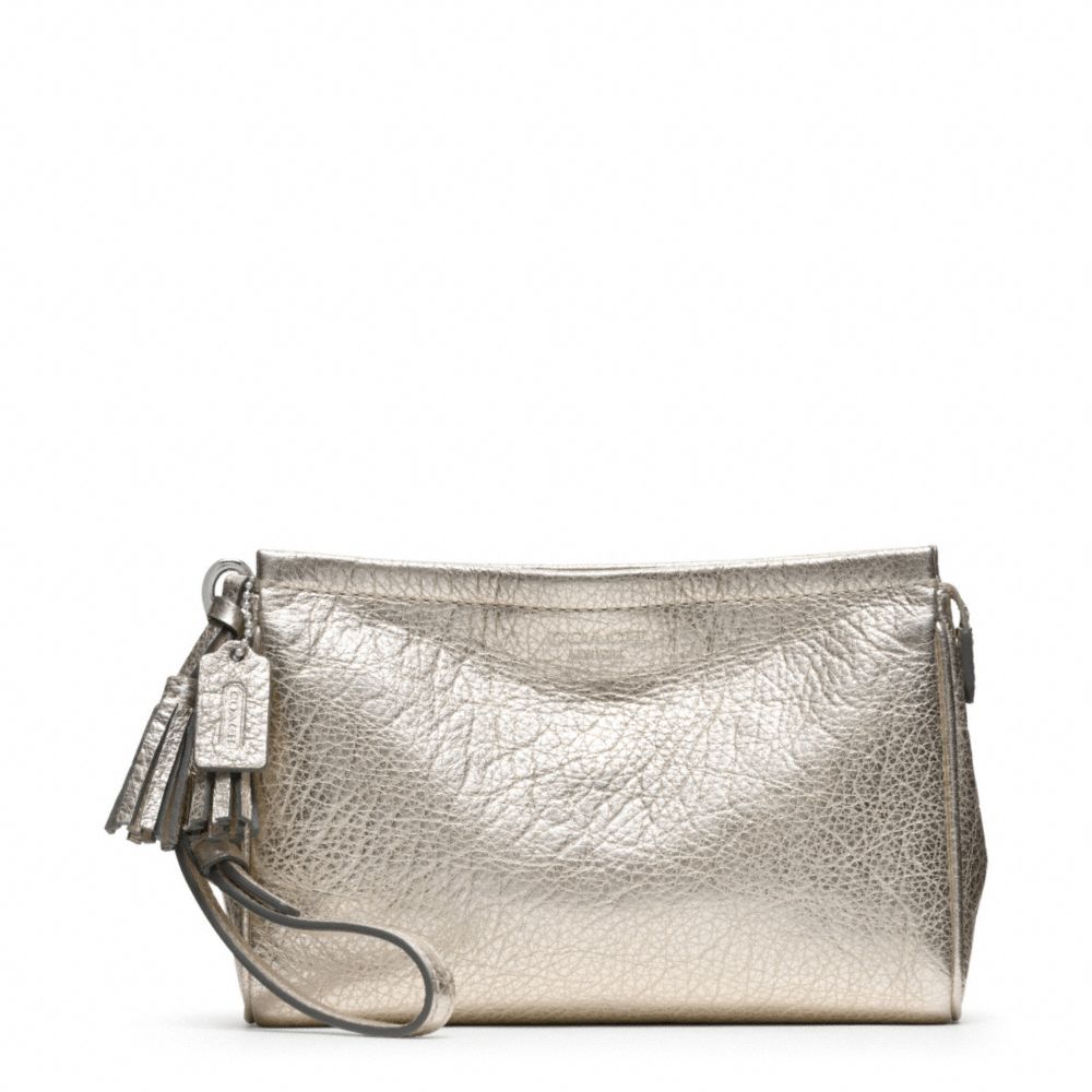 coach wristlets silver