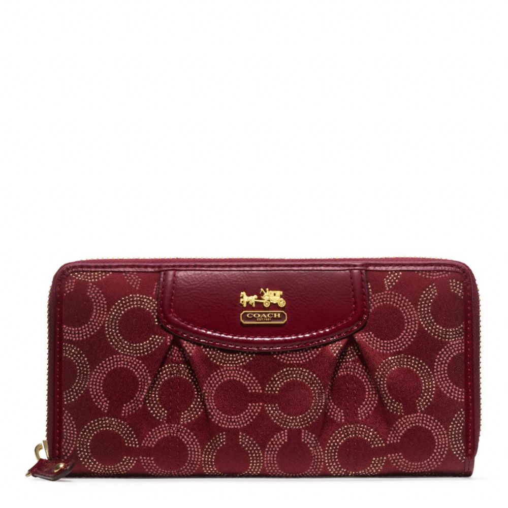 Madison Dotted Op Art Accordion Zip