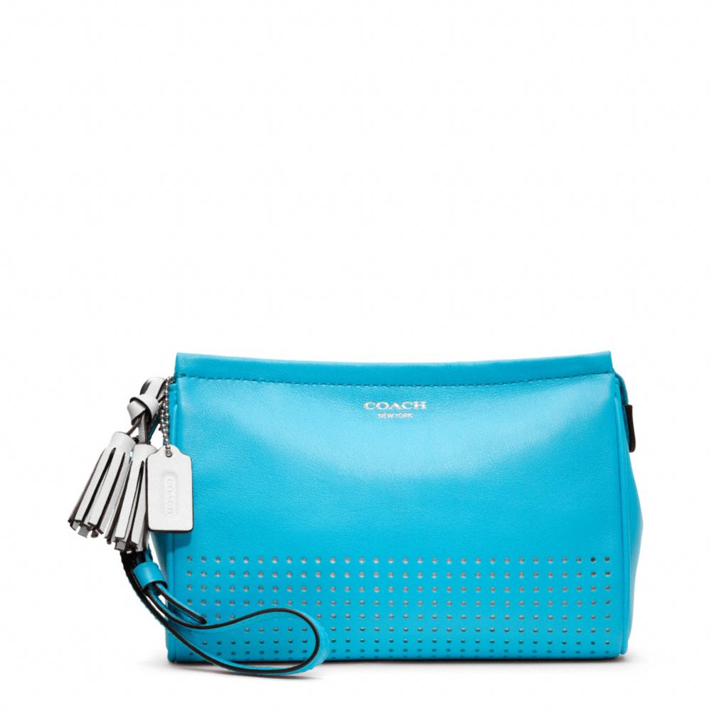 Legacy Perforated Leather Large Wristlet