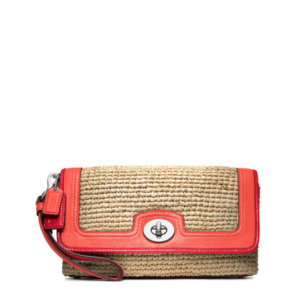 STRAW LARGE FLAP CLUTCH