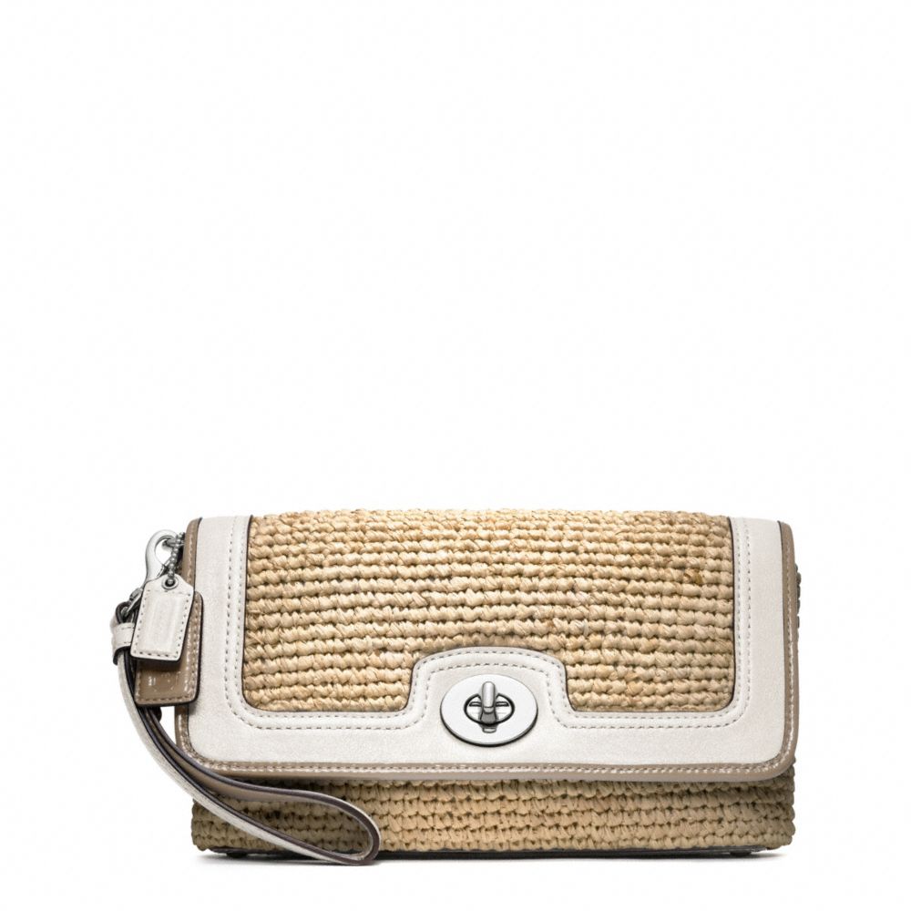 STRAW LARGE FLAP CLUTCH