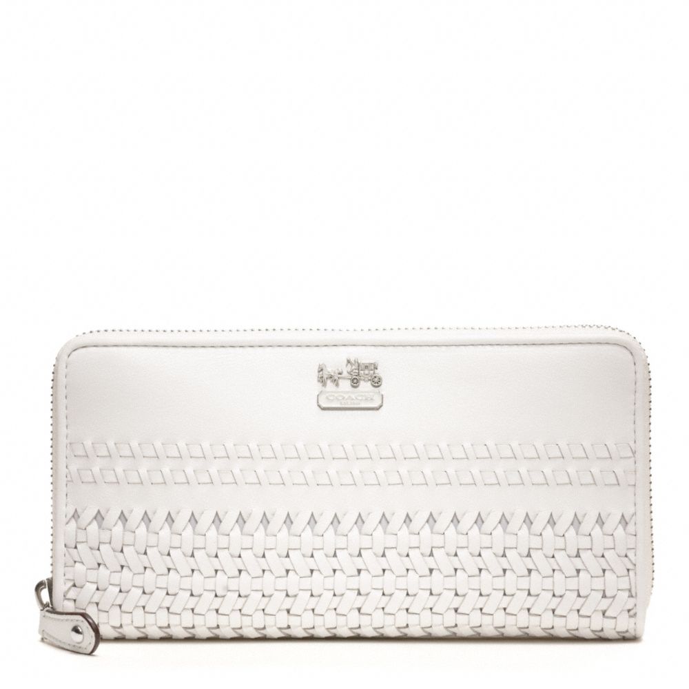 Madison Woven Leather Accordion Zip