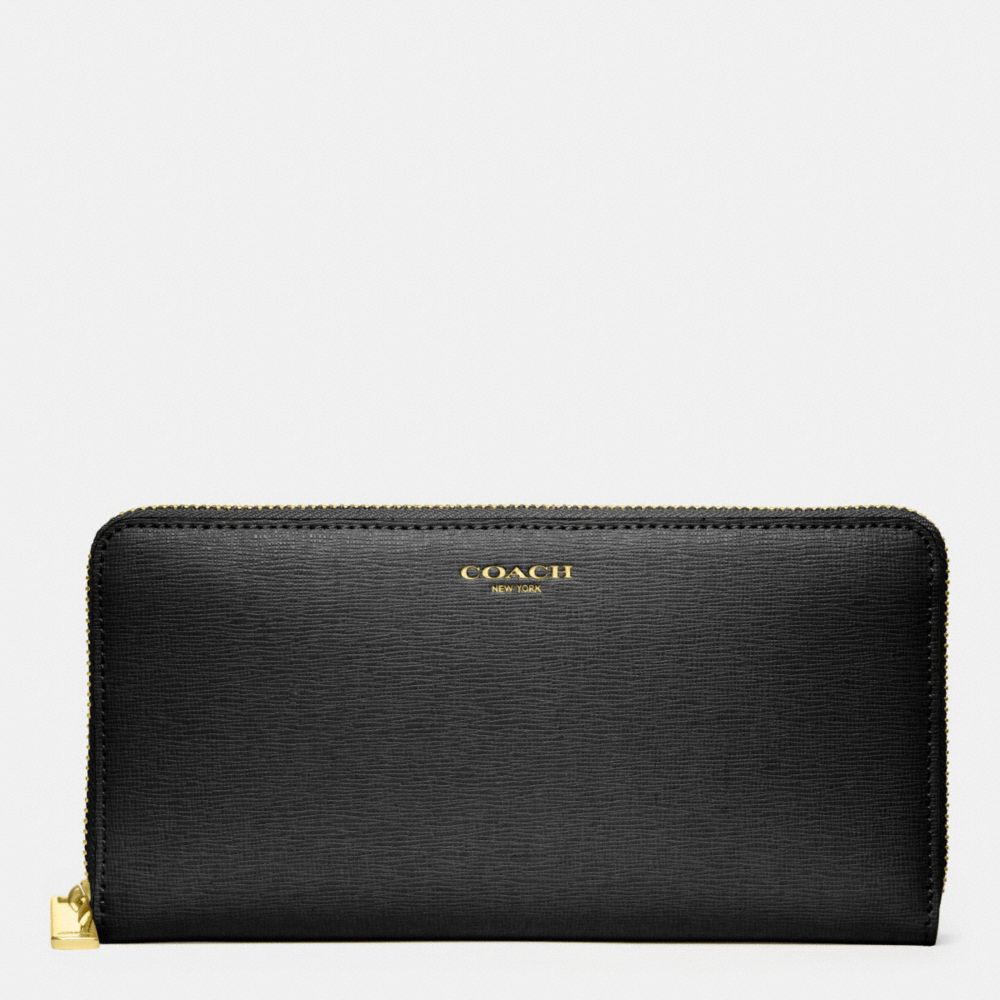 SAFFIANO LEATHER ACCORDION ZIP