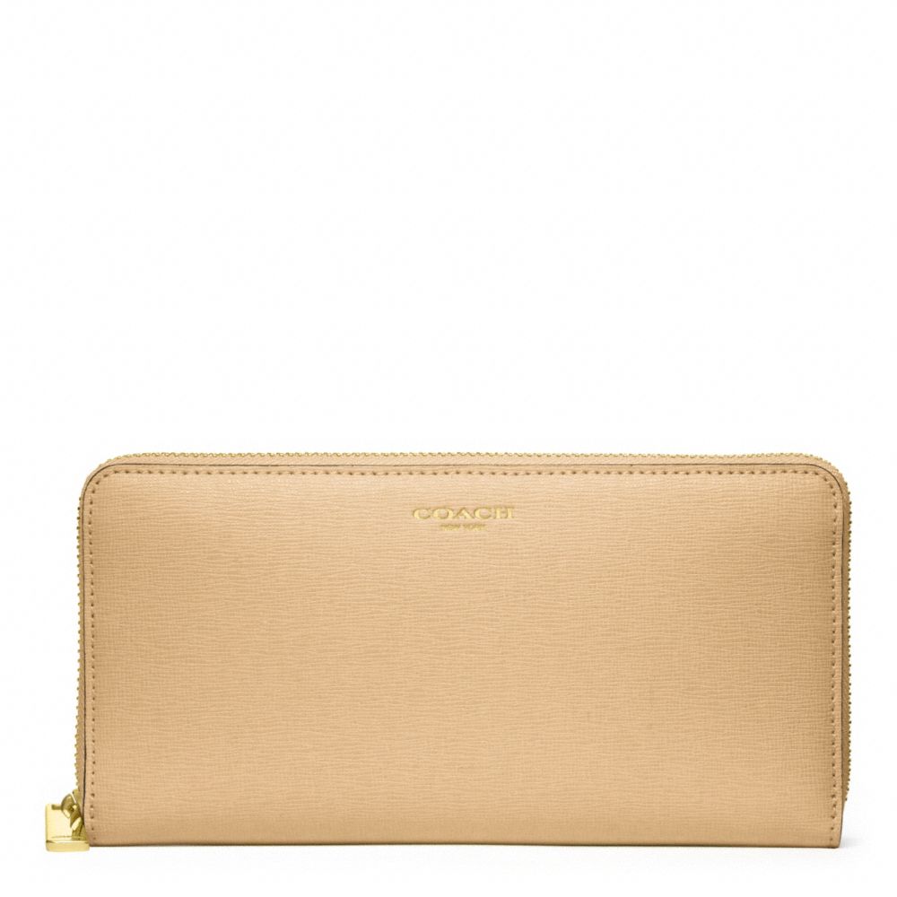 SAFFIANO LEATHER ACCORDION ZIP