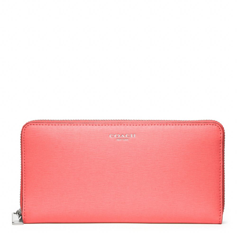SAFFIANO LEATHER ACCORDION ZIP