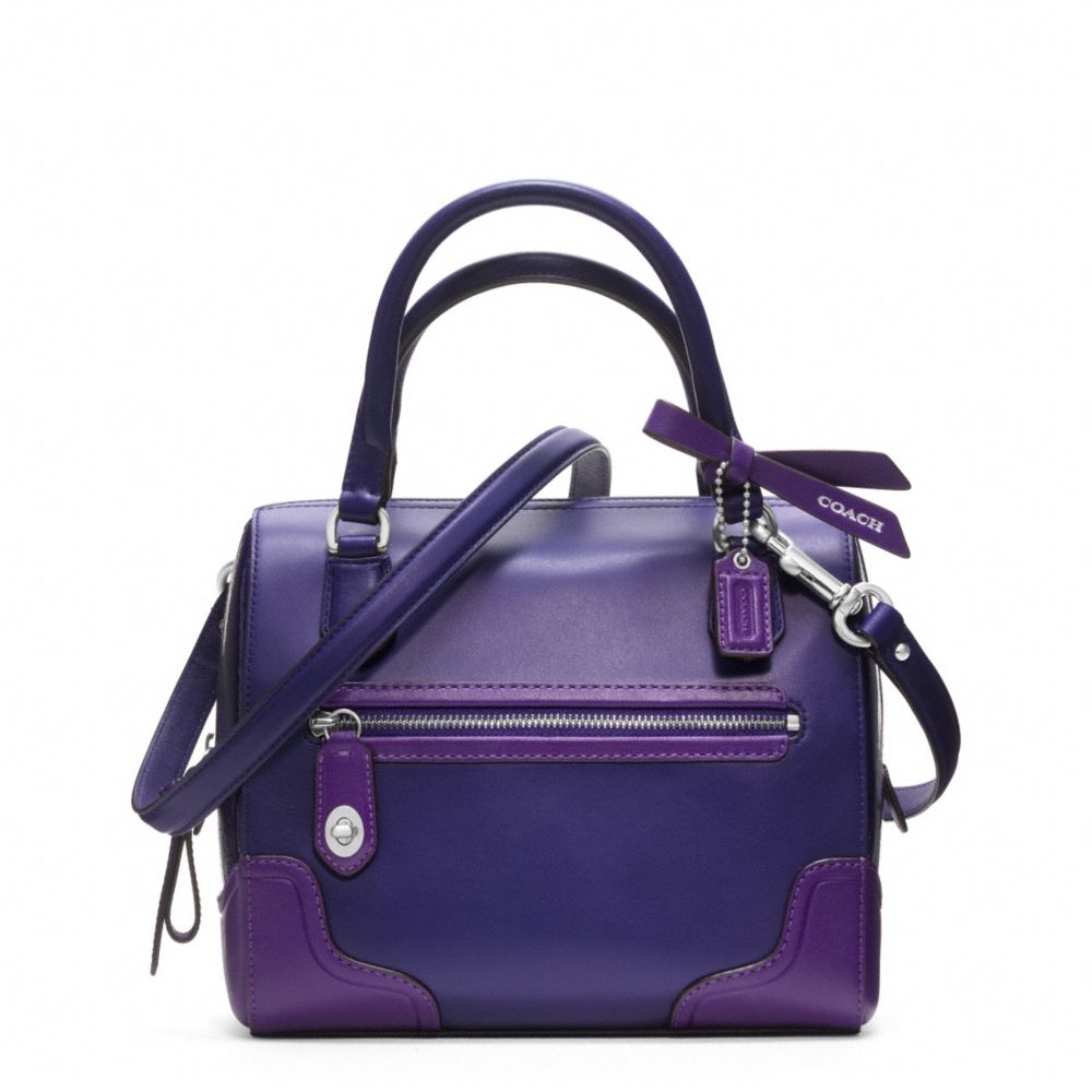 POPPY COLORBLOCK LEATHER MINI SATCHEL