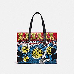 COACH DISNEY MICKEY MOUSE X KEITH HARING TOTE 42 - OL/BLUE MULTI - 5227