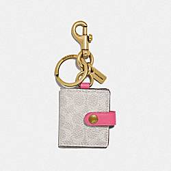 COACH PICTURE FRAME BAG CHARM IN SIGNATURE CANVAS - ONE COLOR - 55785