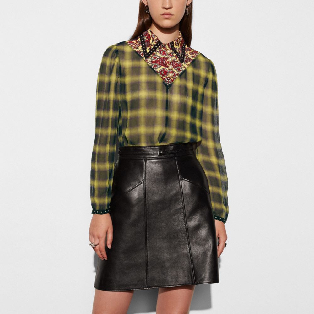 COACH Blouse With V Cut and Front Buttons