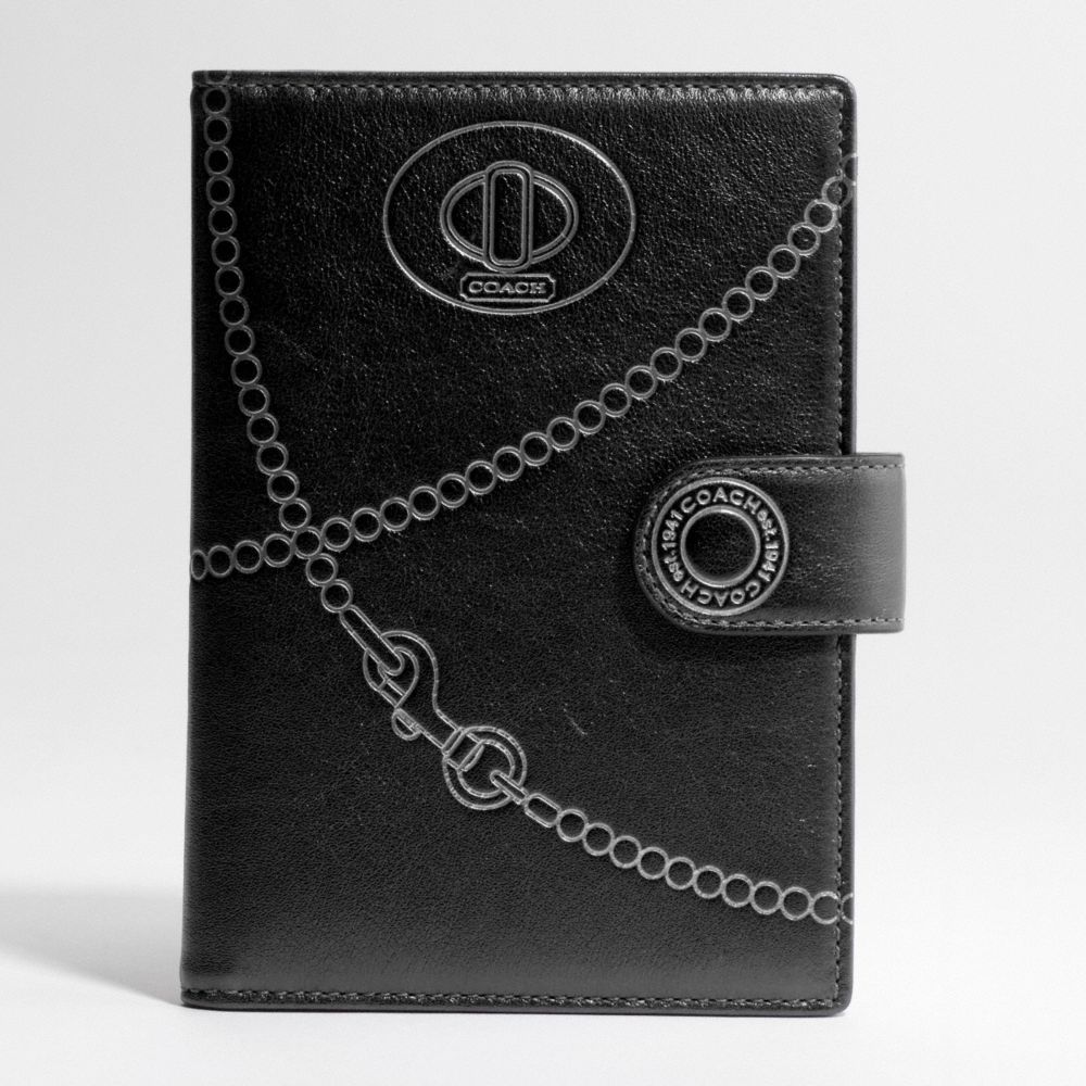 METALLIC LEATHER PASSPORT HOLDER $98.00