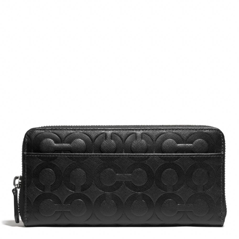 OP ART EMBOSSED LEATHER ACCORDION