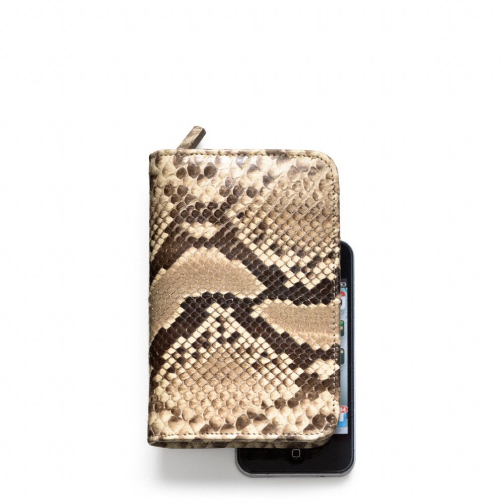 CROSBY EXOTIC PYTHON ZIP PHONE CASE