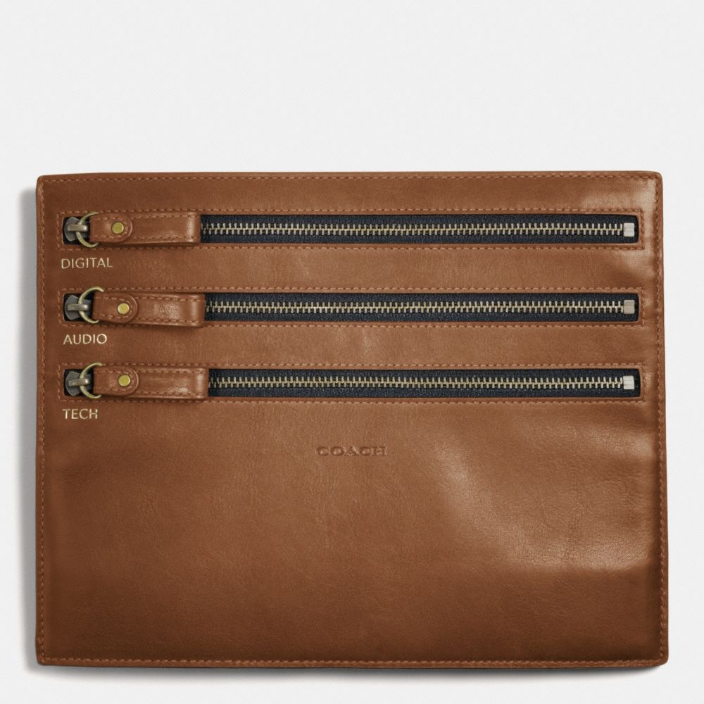 BLEECKER LEGACY LEATHER ELECTRONIC CORD ZIP POUCH