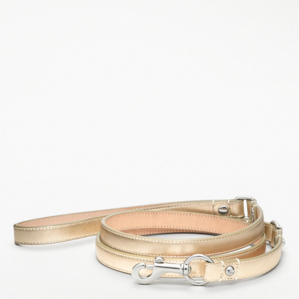 METALLIC LEATHER LEASH