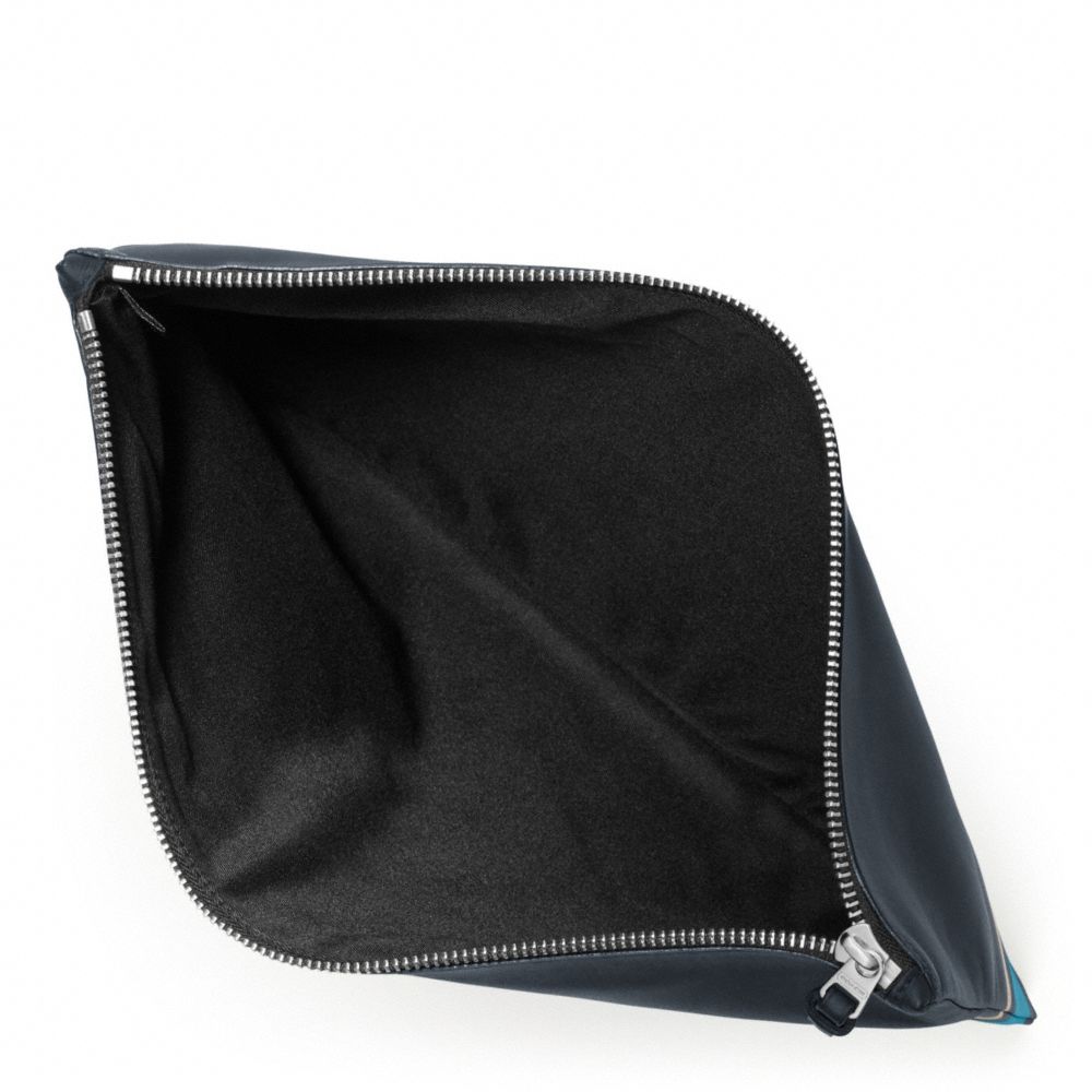BLEECKER PAINTED STRIPE LEATHER LARGE ZIP PORTFOLIO