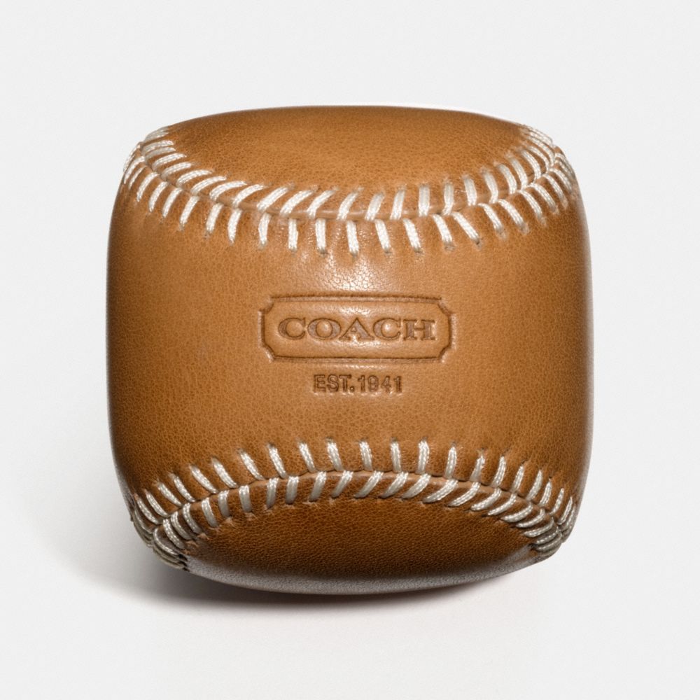 LEATHER BASEBALL PAPERWEIGHT