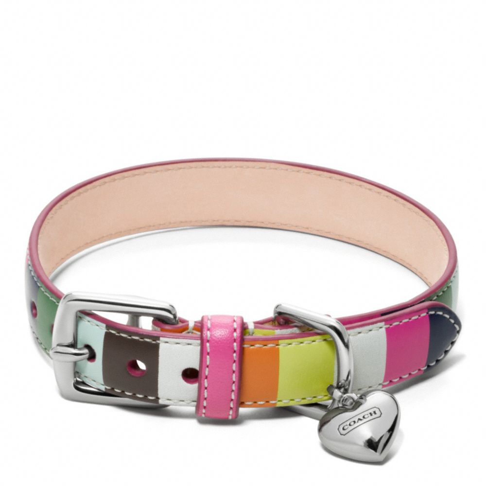 Printed Legacy Stripe Leather Collar