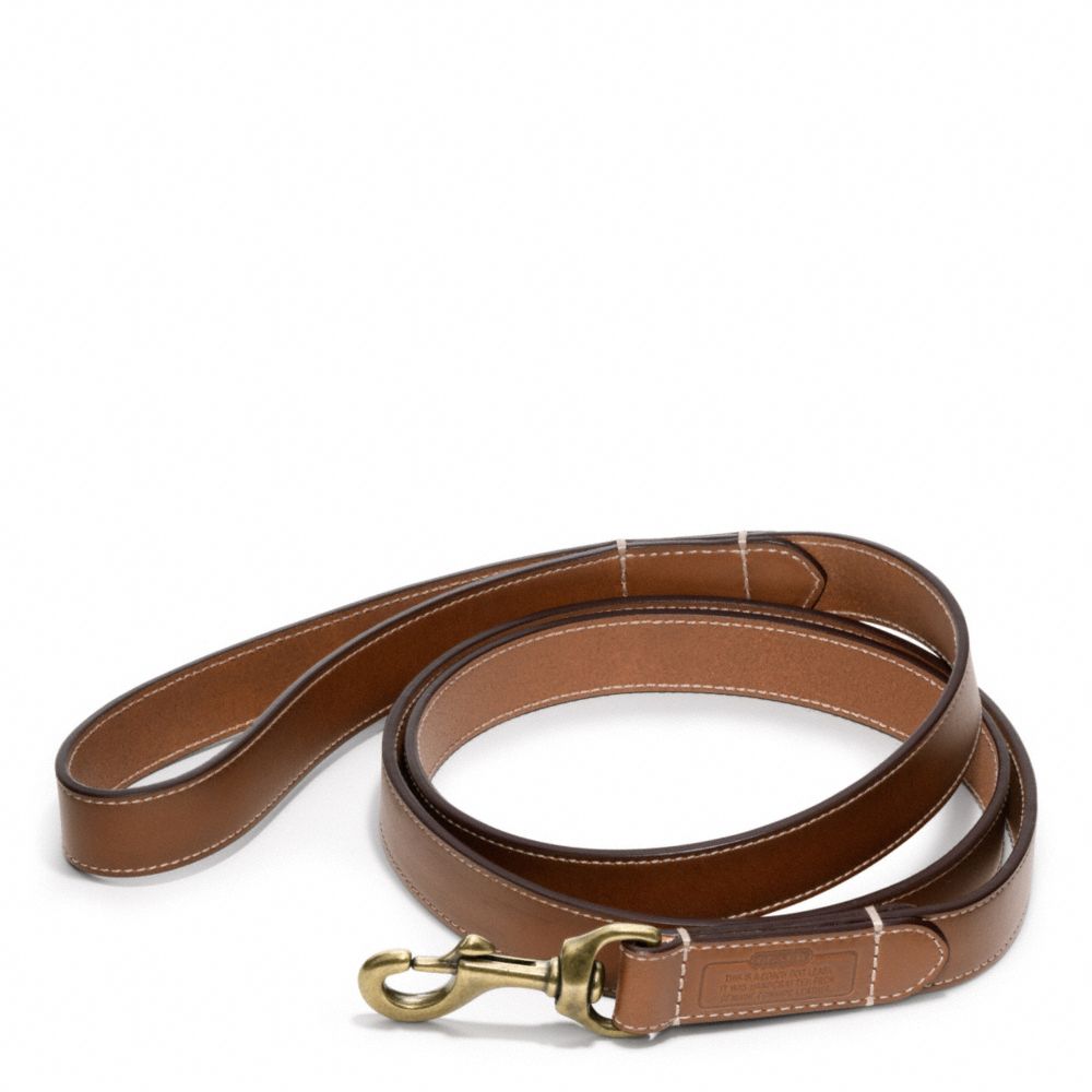 Bleecker Leather Story Patch Dog Leash