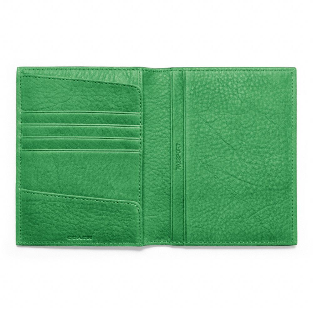 BLEECKER PEBBLED LEATHER PASSPORT CASE