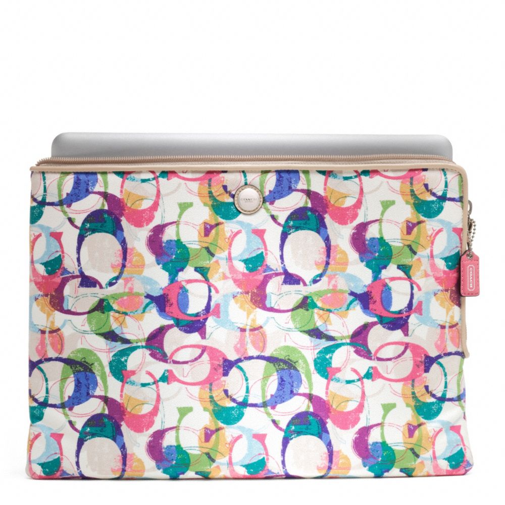 Poppy Stamped C L-zip Laptop Sleeve