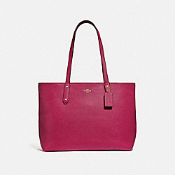 COACH Central Tote With Zip - GOLD/BRIGHT CHERRY - 69424
