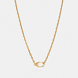 COACH Signature Pendant Necklace - GOLD - 69601