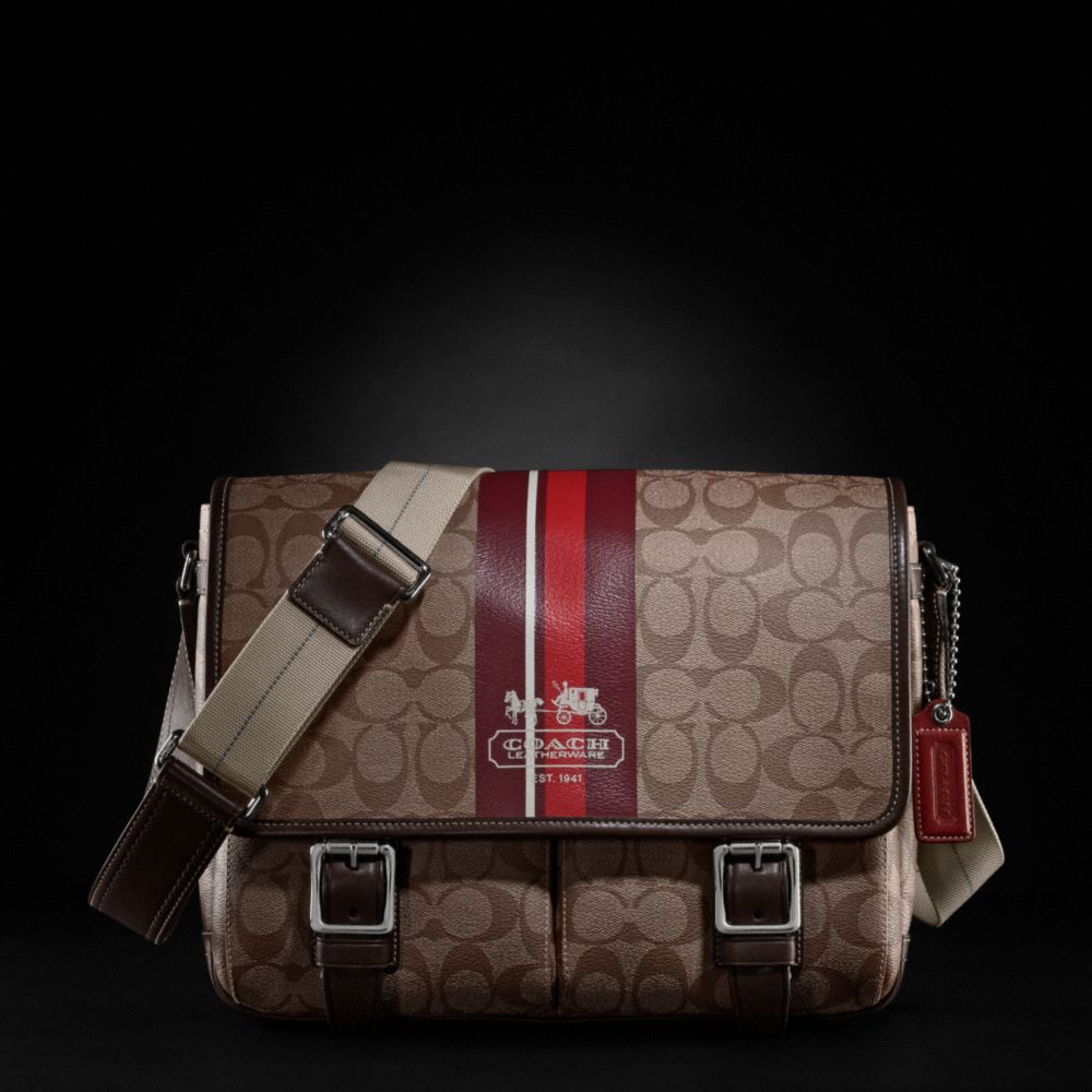 Coach Heritage Stripe E/w Crossbody Flap $258.00