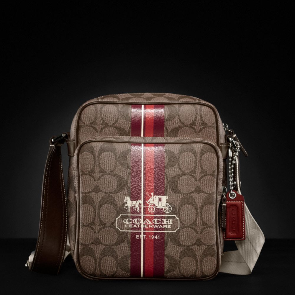Coach Heritage Stripe Intl Shoulder Bag $198.00