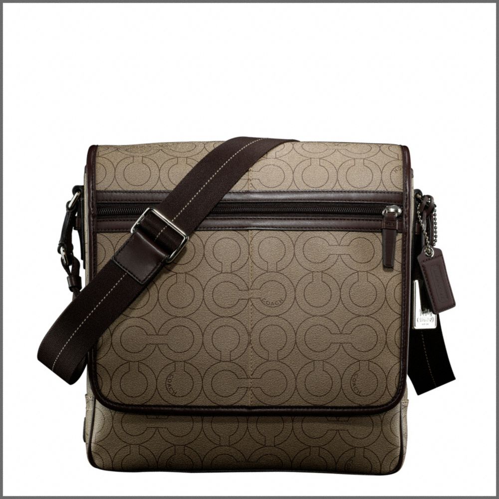 COACH OP ART COATED CANVAS MAP BAG $298.00