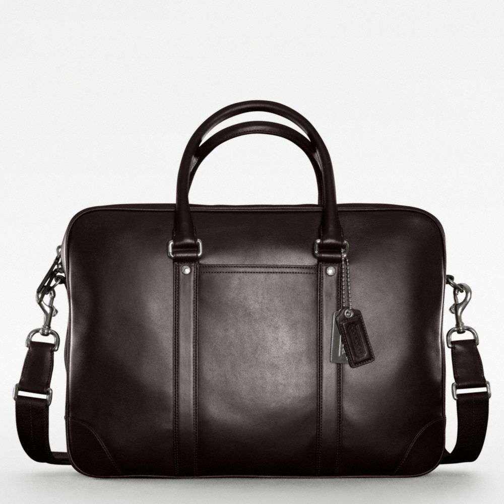 TRANSATLANTIC LEATHER ZIP TOP BRIEF