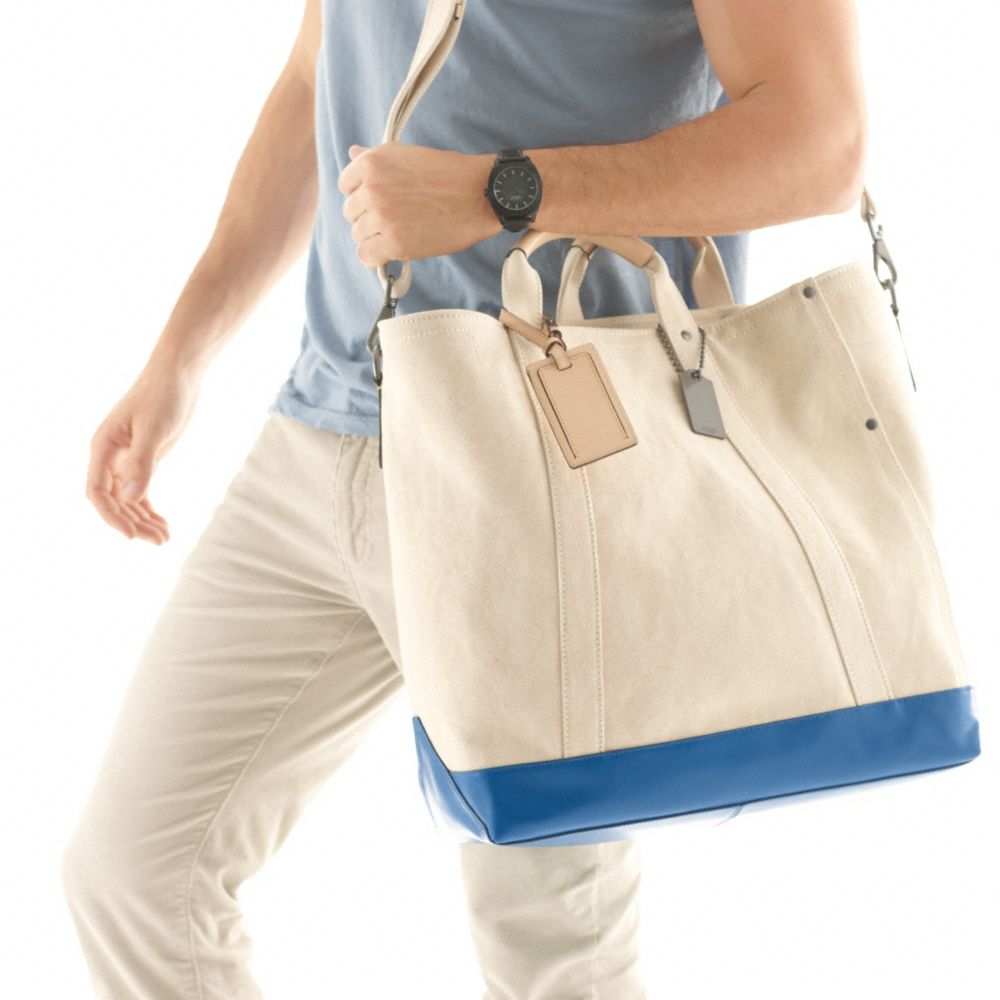 WASHED CANVAS BEACH TOTE