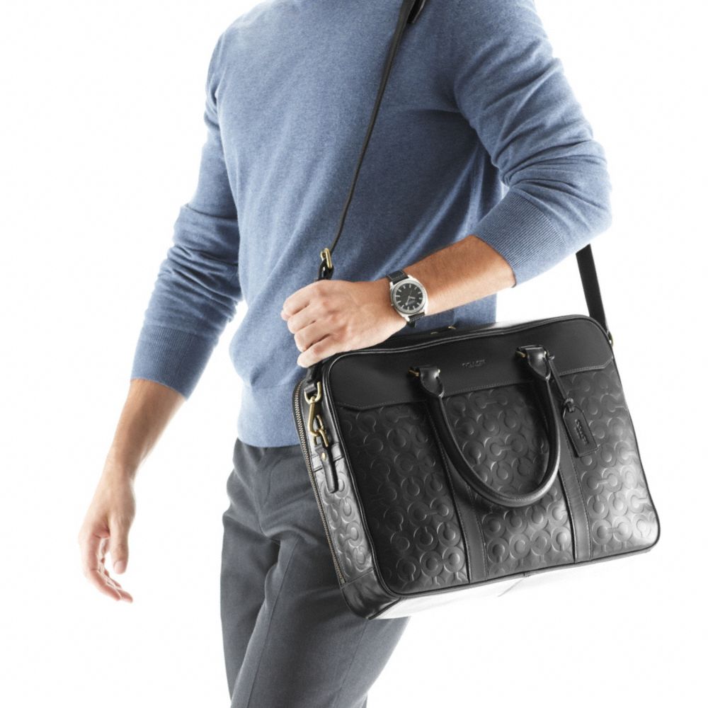 CROSBY LEATHER LOGO COMMUTER