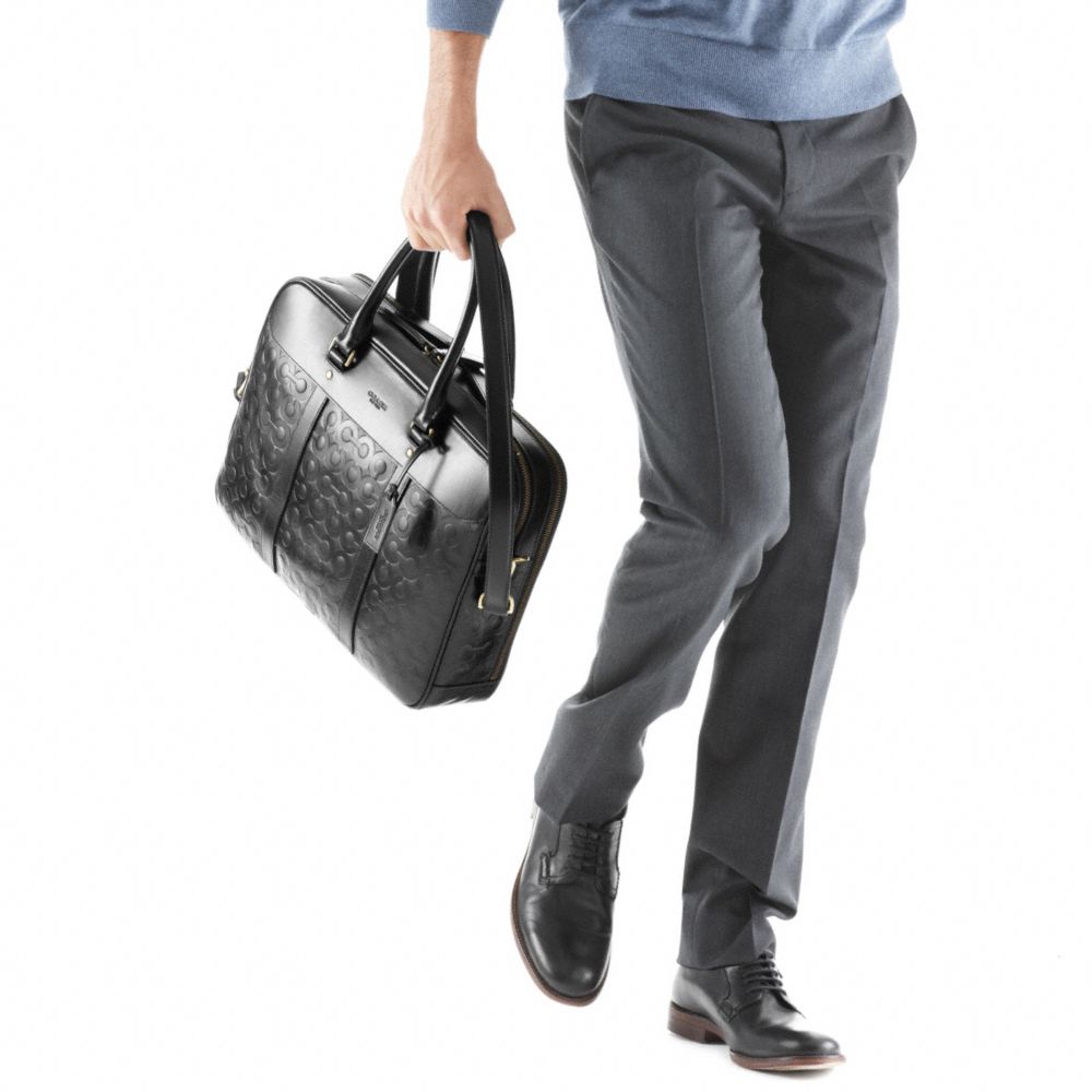 CROSBY LEATHER LOGO COMMUTER