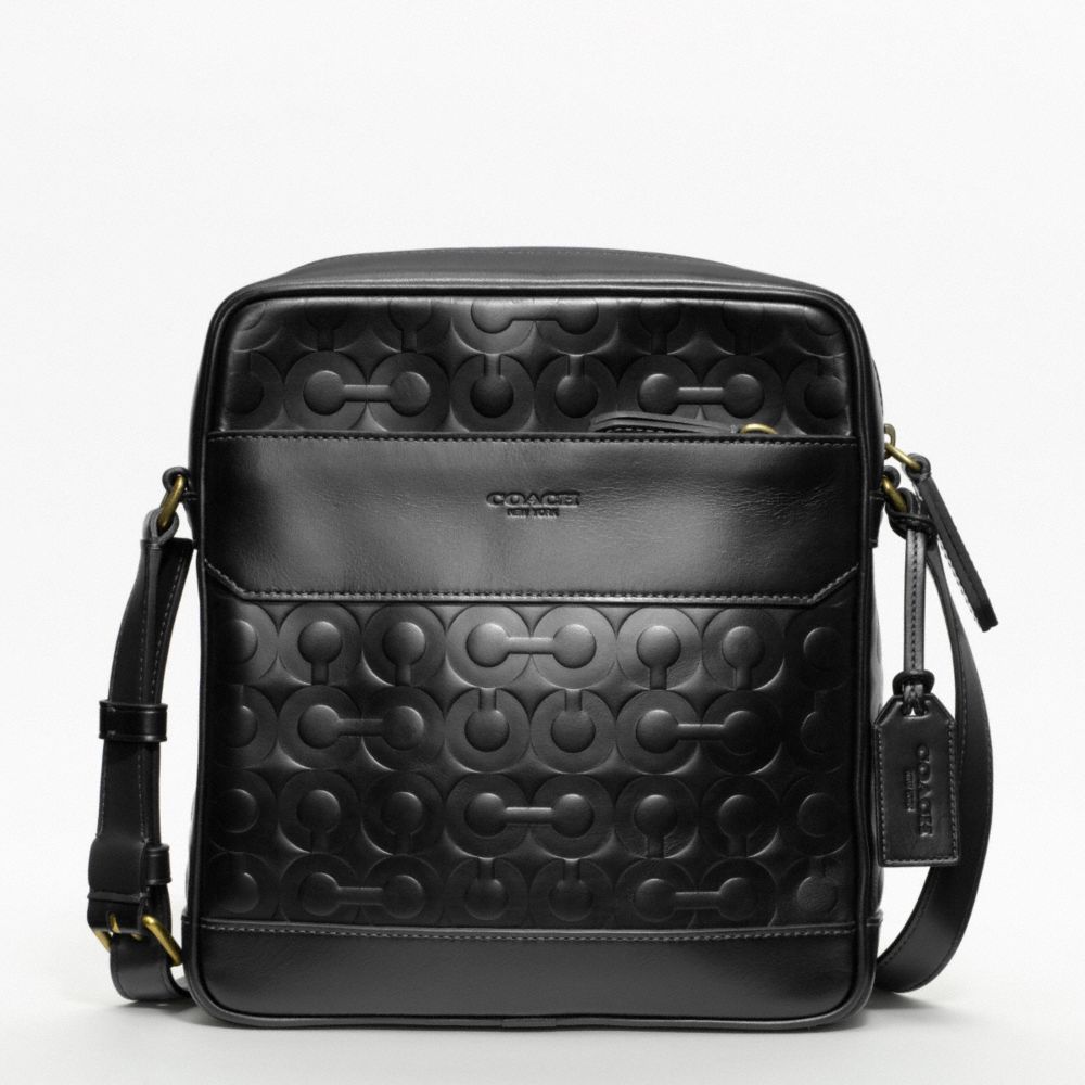 CROSBY LEATHER LOGO LARGE FLIGHT BAG