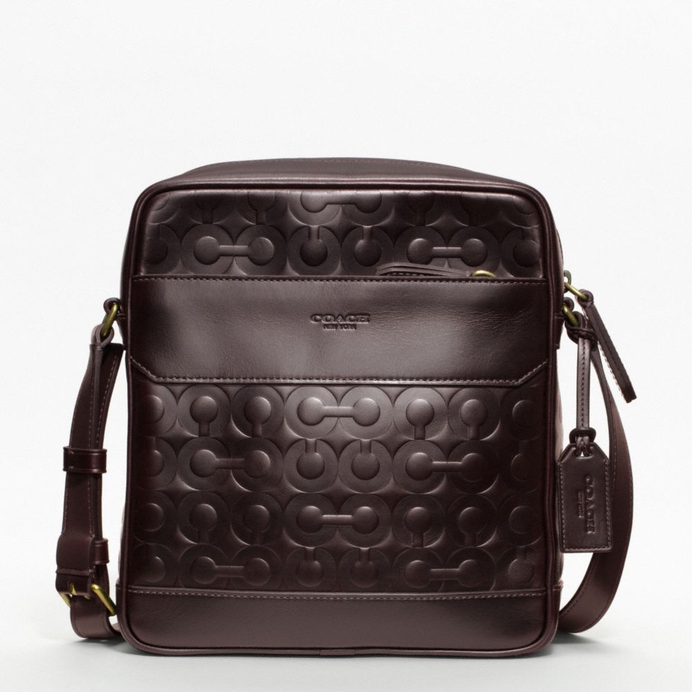 CROSBY LEATHER LOGO LARGE FLIGHT BAG