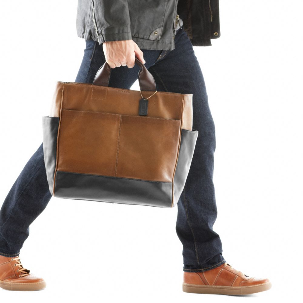 Bleecker Leather Colorblock Utility Tote