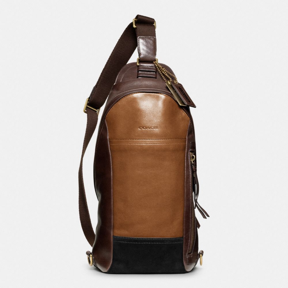 Bleecker Leather Colorblock Convertible Sling Pack