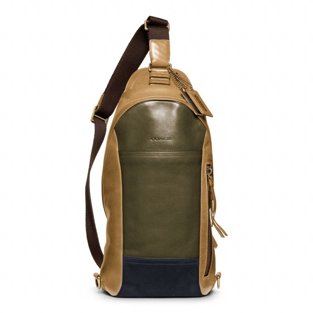 Bleecker Leather Colorblock Convertible Sling Pack