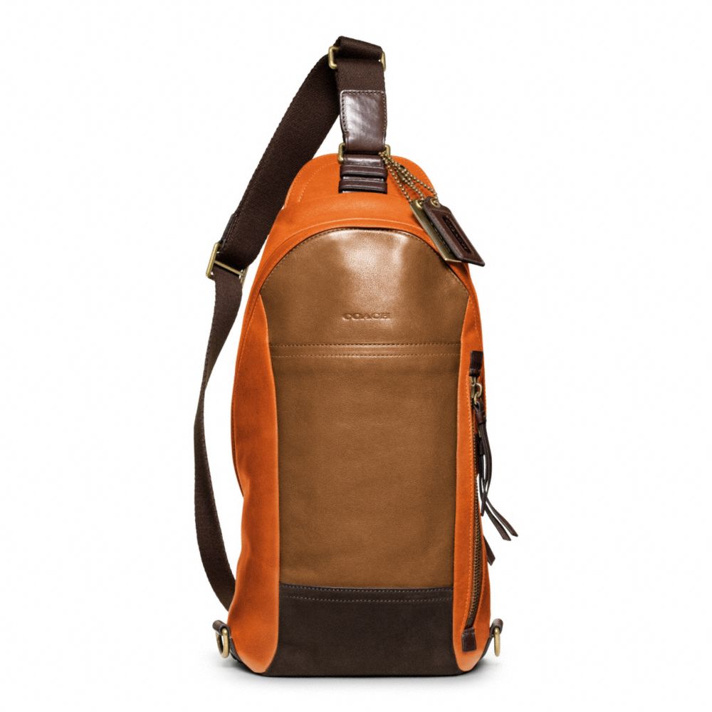Bleecker Leather Colorblock Convertible Sling Pack