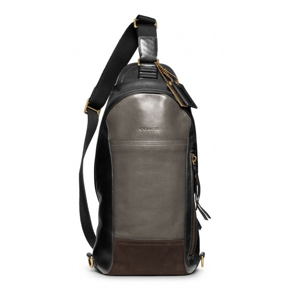 Bleecker Leather Colorblock Convertible Sling Pack