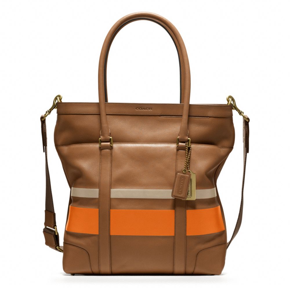 BLEECKER DEBOSSED PAINTED STRIPE TOTE