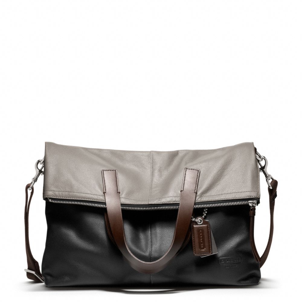 THOMPSON LEATHER COLORBLOCK FOLDOVER TOTE