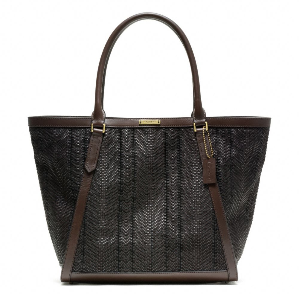 BLEECKER WOVEN LEATHER FULTON TOTE
